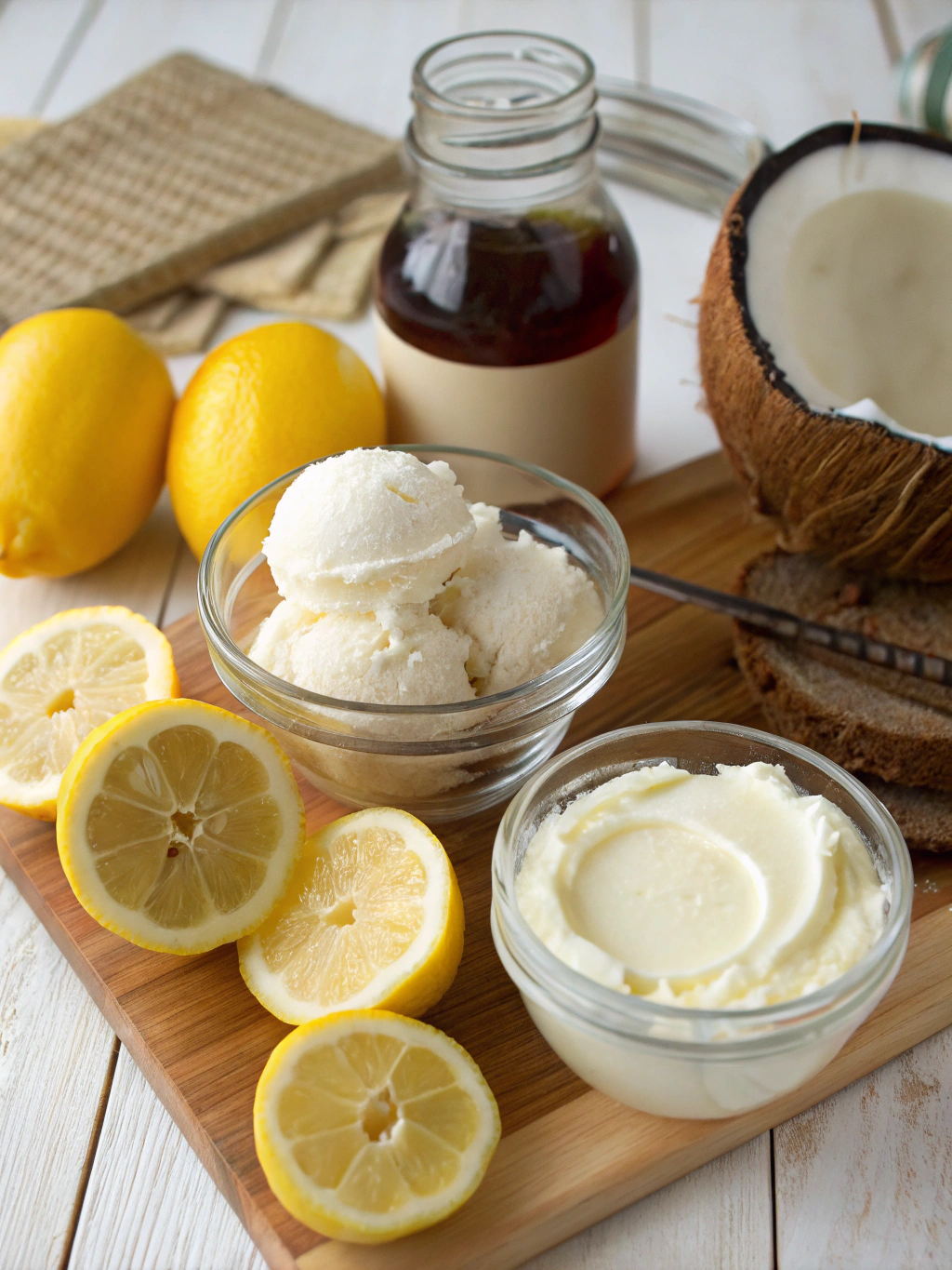 Dairy-Free Lemon Ice Cream with Coconut Milk