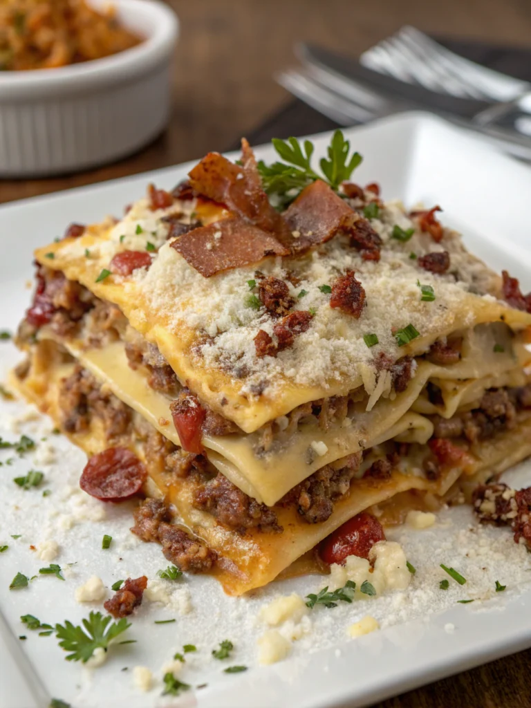 Parmesan Garlic Cheeseburger Lasagna