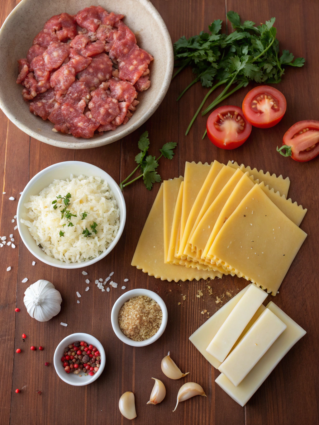 Cheeseburger Lasagna with Beef