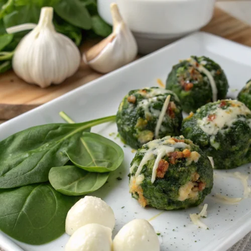 Garlic Meatballs Stuffed