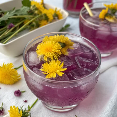 Violet Dandelion Lemonade