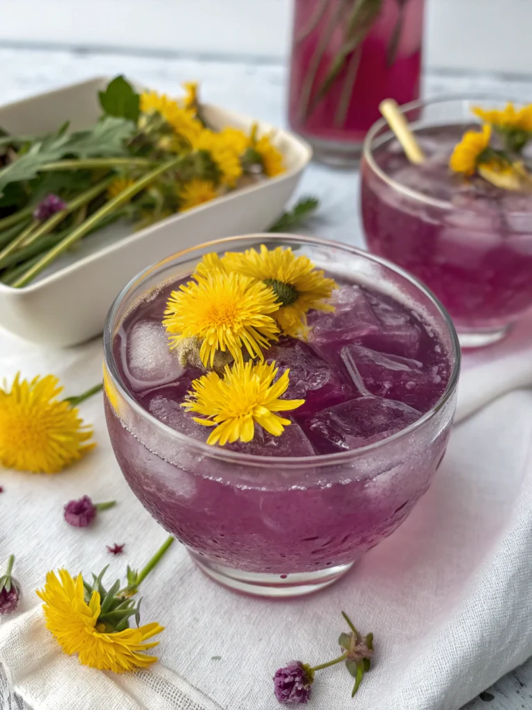 Violet Dandelion Lemonade