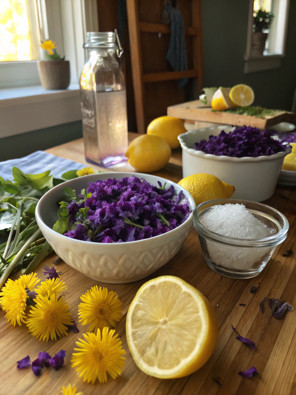 Violet Dandelion Lemonade